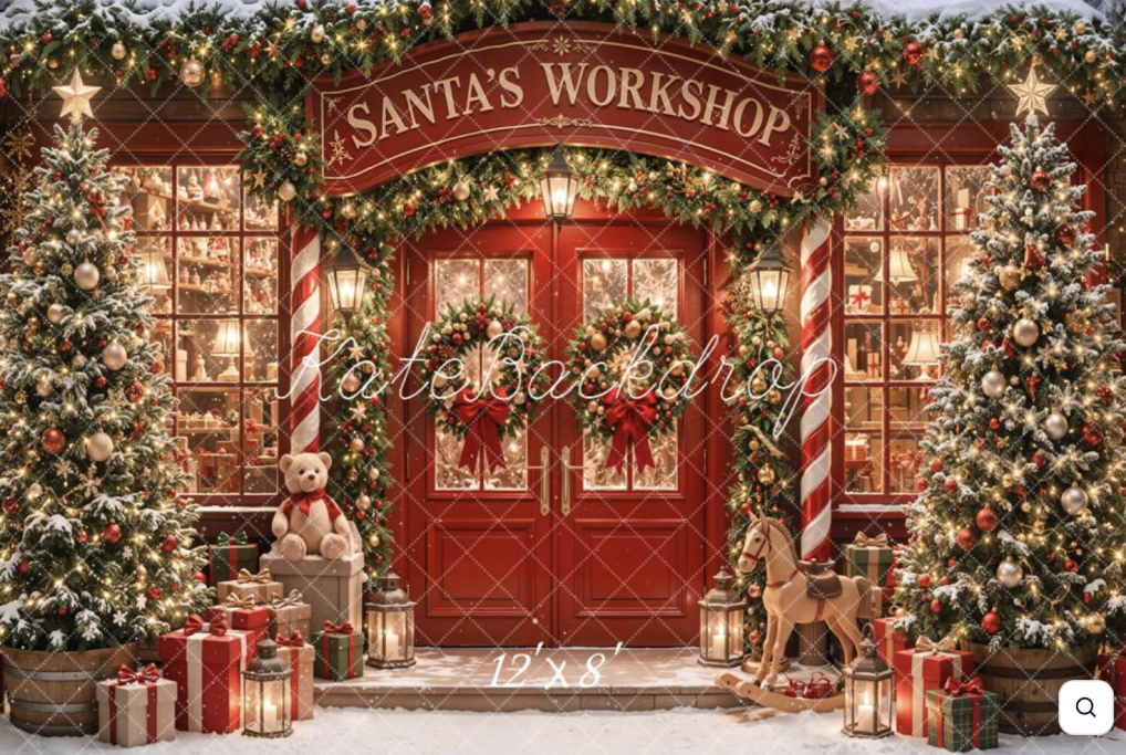 SANTAS WORKSHOP BACKDROP